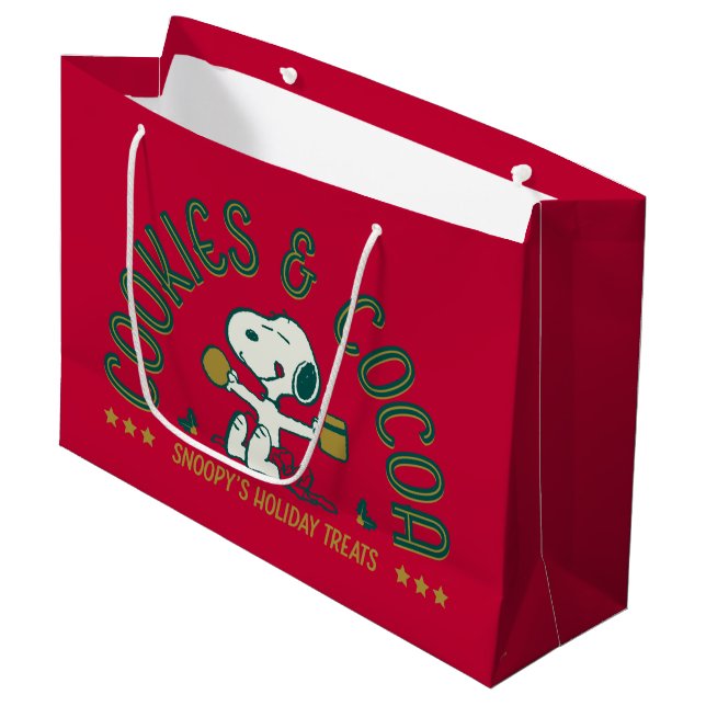 Bolsa De Regalo Grande Maní | Cookies y cacao de Snoopy (Angulo Anverso)