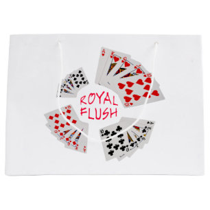 Bolsa De Regalo Grande Manos de Póquer - Flush Real