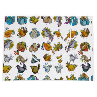 Bolsa De Regalo Grande Manta para bebé Pájaros y Pajaritos