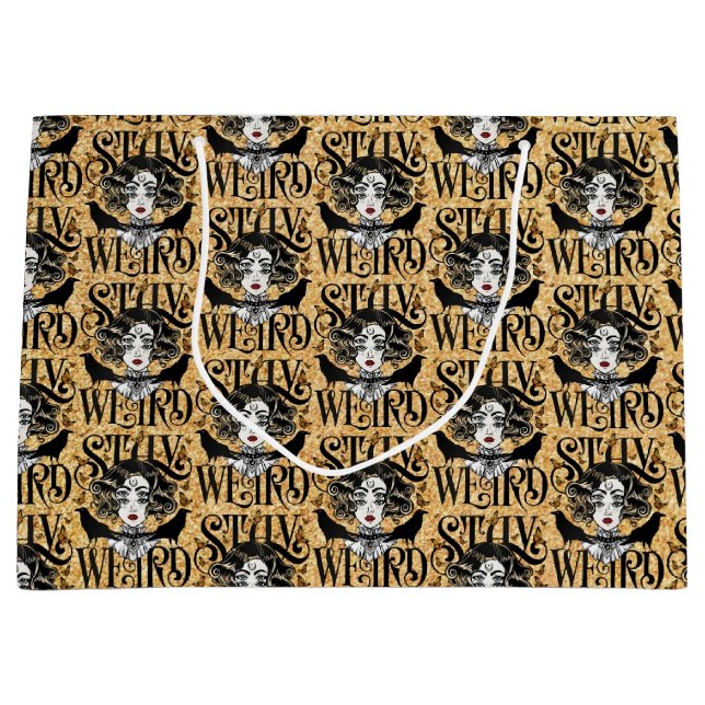 Bolsa De Regalo Grande Mantén lo extraño (Anverso)