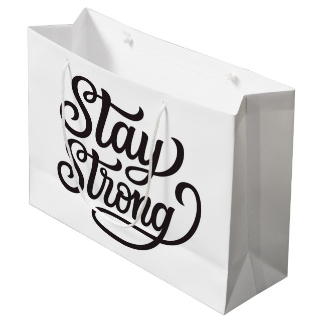 Bolsa De Regalo Grande Manténgase fuerte (Angulo Anverso)