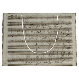 Bolsa De Regalo Grande Manuscrito del concierto del violín de Mozart