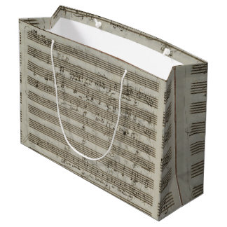 Bolsa De Regalo Grande Manuscrito del concierto del violín de Mozart