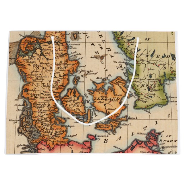 Bolsa De Regalo Grande Mapa antiguo antiguo inspirado (10) (Anverso)
