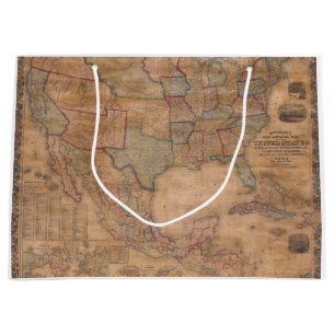 Bolsa De Regalo Grande Mapa antiguo antiguo inspirado (13)