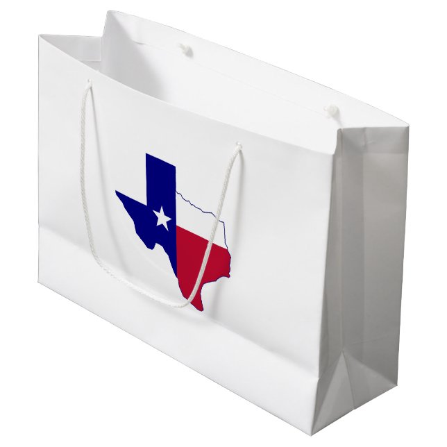 Bolsa De Regalo Grande Mapa de bandera de Texas (Angulo Anverso)