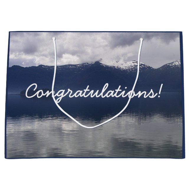 Bolsa De Regalo Grande Mar de Alaska en tonos azules (Anverso)