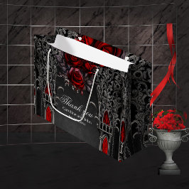 Bolsa De Regalo Grande Maravilloso diseño de boda gótico oscuro