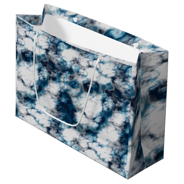 Bolsa De Regalo Grande Marble azul (Angulo Anverso)