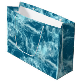 Bolsa De Regalo Grande Marble de agua azul