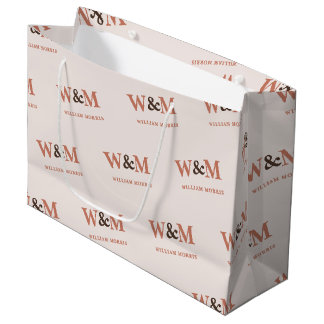 Bolsa De Regalo Grande Marca Empresarial Boho Rosa Rubor Terracota