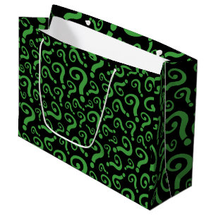 Bolsa De Regalo Grande Marcos de preguntas verdes