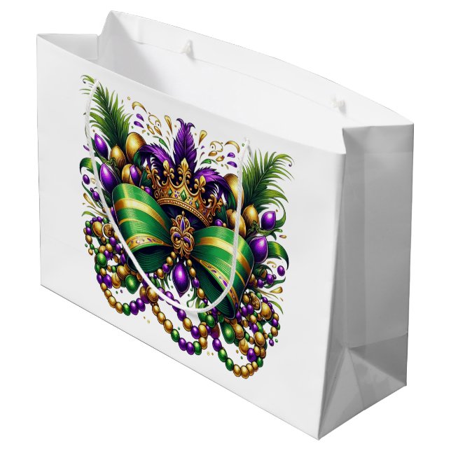 Bolsa De Regalo Grande Mardi Gras Bow (Angulo reverso)