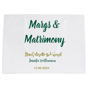 Bolsa De Regalo Grande Margs y matrimonio agregar nombre fecha despedida