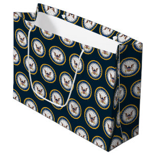 Bolsa De Regalo Grande Marina de Estados Unidos Emblema naval