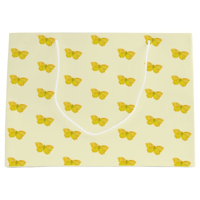 Bolsa De Regalo Grande Mariposa Amarilla Frecuente Lanza De Lámina (Anverso)