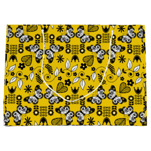 Bolsa De Regalo Grande Mariposa Arte folclórico escandinavo