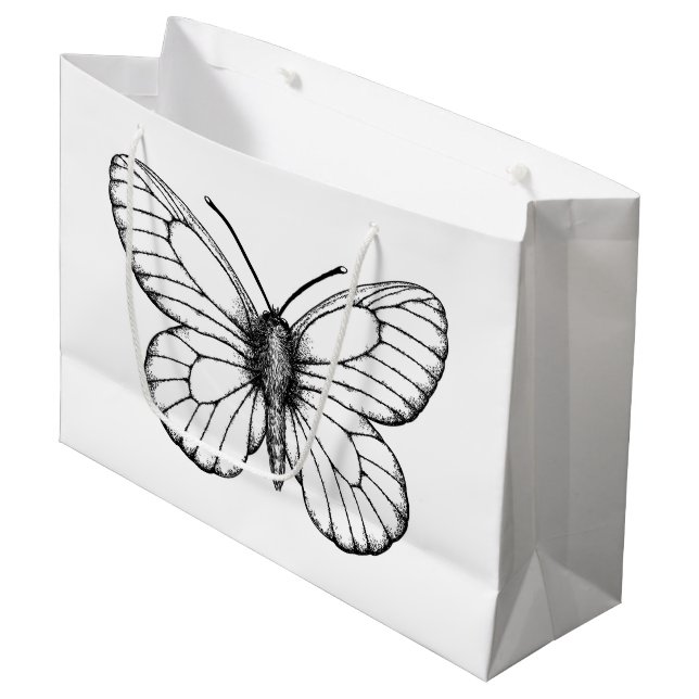 Bolsa De Regalo Grande Mariposa blanca (Angulo Anverso)