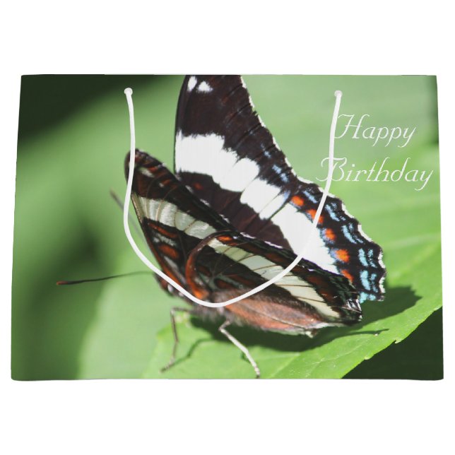 Bolsa De Regalo Grande Mariposa de cumpleaños (Anverso)