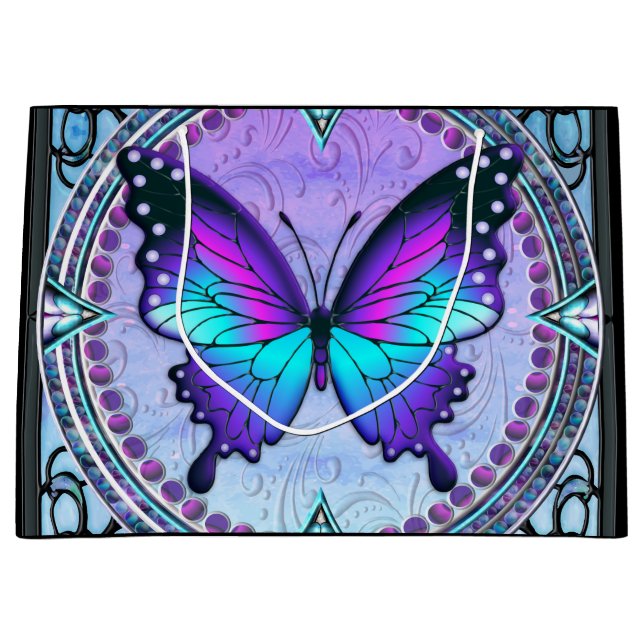 Bolsa De Regalo Grande Mariposa de sublimación con fondo (Anverso)