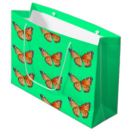 Bolsa De Regalo Grande Mariposa verde lima