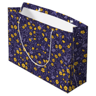 Bolsa De Regalo Grande Mariposas, amarillas y violetas