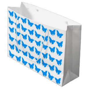 Bolsa De Regalo Grande Mariposas intrépidas azules claras de la MOD