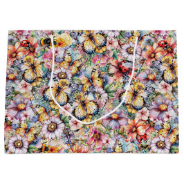 Bolsa De Regalo Grande Mariposas, libélulas, babosas y abejas