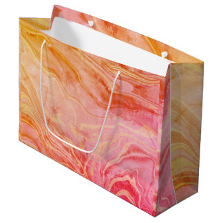Bolsa De Regalo Grande Mármol Chic Elegante Moderno de Moda