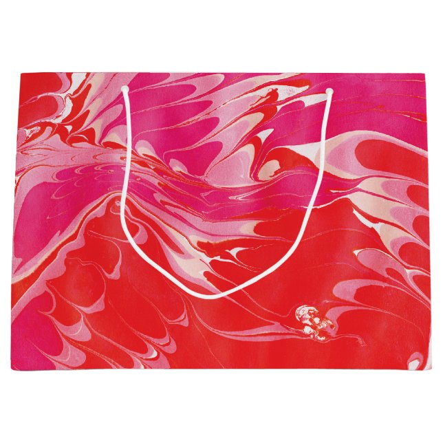 Bolsa De Regalo Grande Mármol de moras rojas (Anverso)