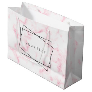 Bolsa De Regalo Grande mármol en colores pastel moderno elegante del ros