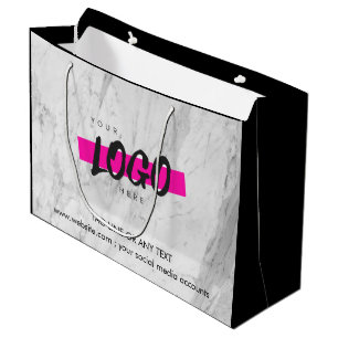Bolsa De Regalo Grande Mármol promocional del logotipo de la empresa pers