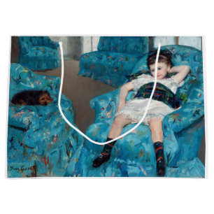 Bolsa De Regalo Grande Mary Cassatt - Niña pequeña en un sillón azul