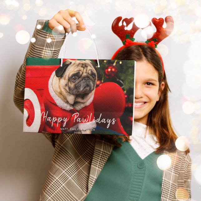 Bolsa De Regalo Grande Mascota personalizado Foto al perro lindo Felices  (Subido por el creador)