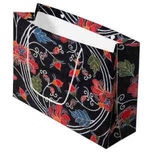 Bolsa De Regalo Grande Materia textil de kimono japonesa vintage (Bingata