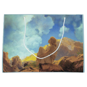 Bolsa De Regalo Grande Maxfield Parrish Mañana 1922 Nube Azul Arte Fino
