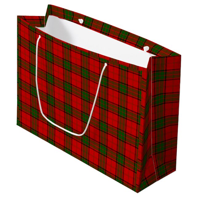 Bolsa De Regalo Grande Maxwell tartan platillo rojo (Angulo Anverso)