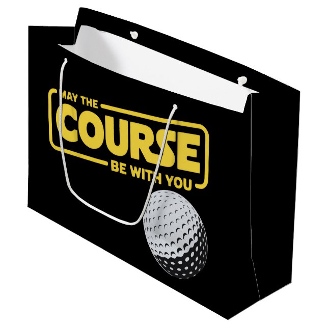 Bolsa De Regalo Grande May The Course Be With You Funny Golf Golfing (Angulo Anverso)