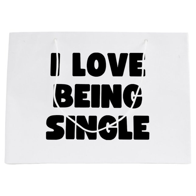 Bolsa De Regalo Grande Me encanta ser soltero (Anverso)