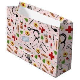 Bolsa De Regalo Grande Médica Rosa
