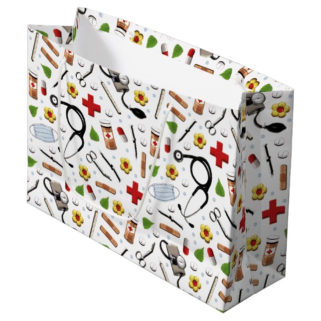 Bolsa De Regalo Grande Médico (Angulo Anverso)
