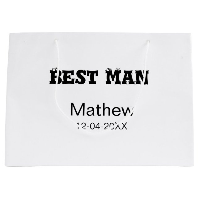 Bolsa De Regalo Grande Mejor bachiller party add name date simple sdon' (Anverso)