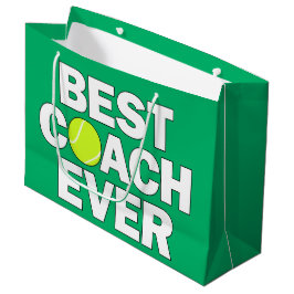 Bolsa De Regalo Grande Mejor entrenador de entrenador de tenis de toda la