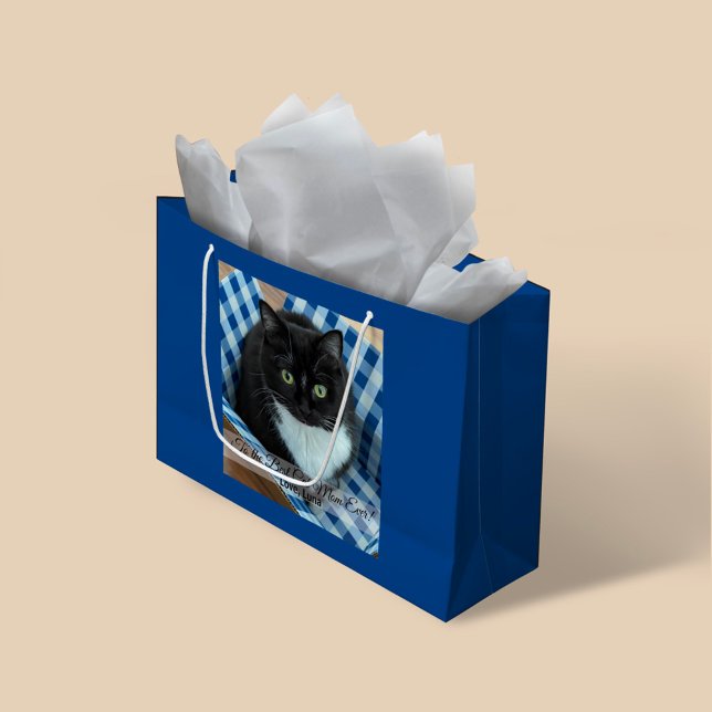 Bolsa De Regalo Grande Mejor foto de mamá del gato (Subido por el creador)
