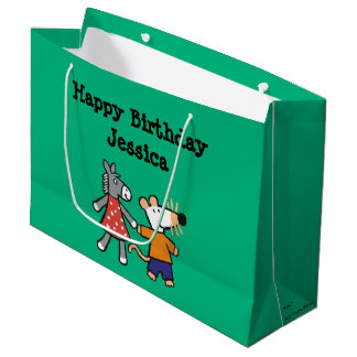 Bolsa De Regalo Grande Mejores amigos Maisy y manos manchadas del