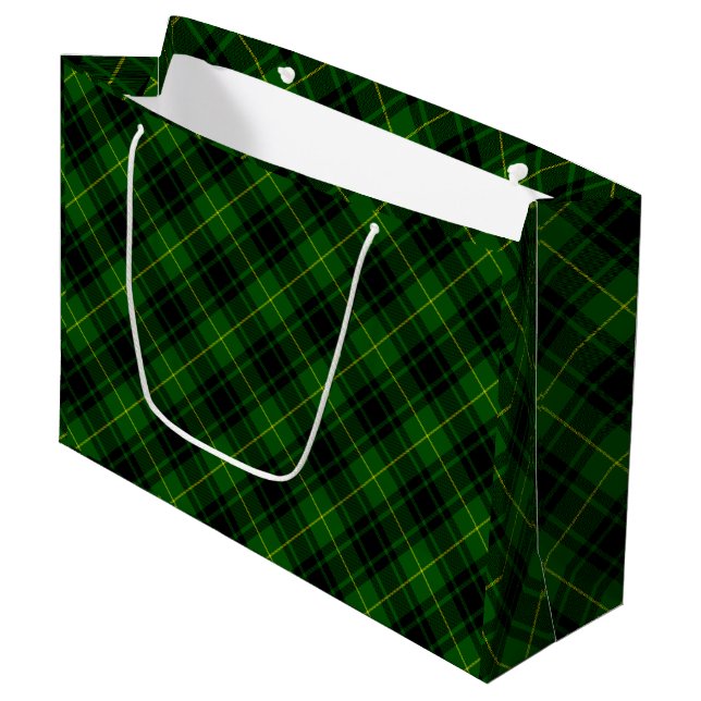 Bolsa De Regalo Grande Melocotonería tartan de MacArthur (Angulo Anverso)
