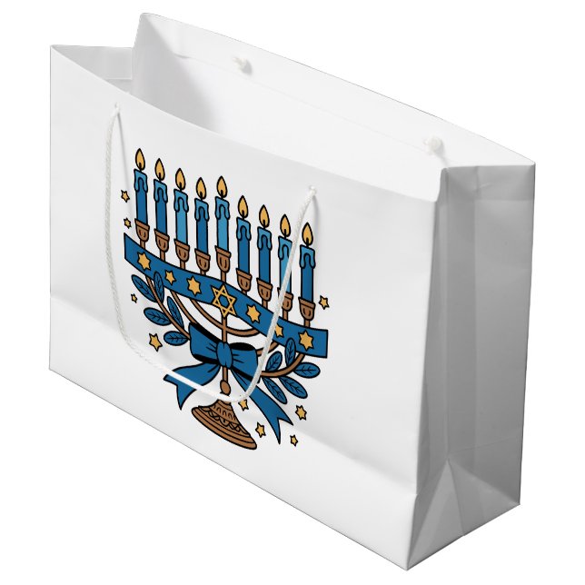 Bolsa De Regalo Grande Menorá de Janucá (Angulo Anverso)