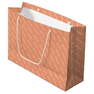 Bolsa De Regalo Grande Mensaje Bonito Rubor Blanco Patrón de Moda