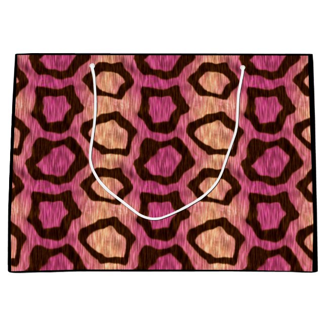 Bolsa De Regalo Grande Meow Pink Wild Kitty Guay (Anverso)