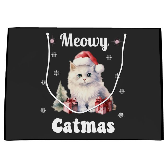 Bolsa De Regalo Grande Meowy Catmas (Anverso)